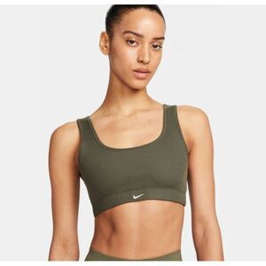 Nike Women's Alate All U Lightly Lined Ribbed Sports Bra Green Lg | FB4066-325